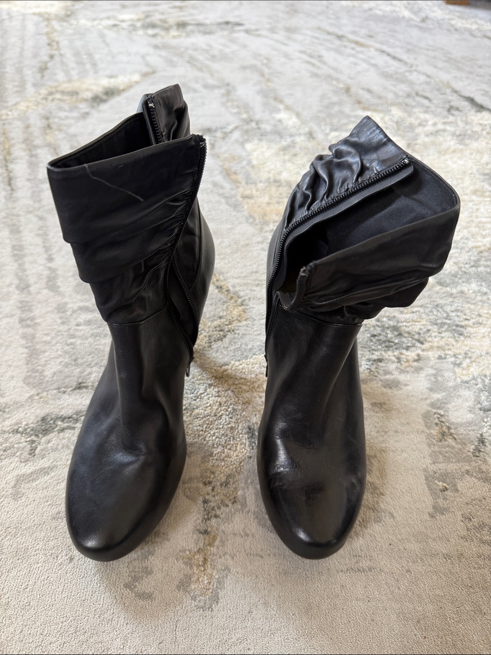 Women's Blake Scott Leather Fold-Over Ankle Boots